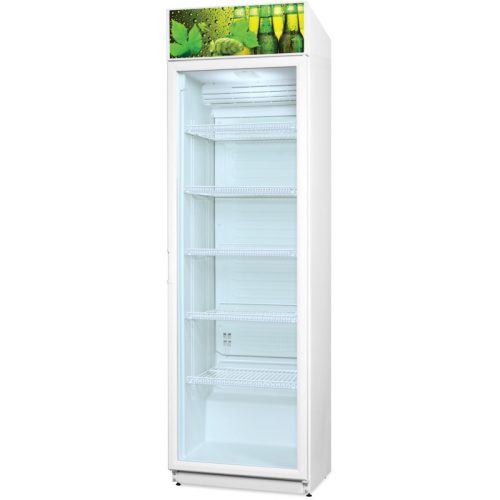 Snaigé CD40DM-S3002EX üvegajtós hűtőszekrény, 385 l, 202,5x60x60cm, Hőmérséklettartomány: -2 – +14 °C, LED, Acél külső, Automata leolvasztás, Dinamikus hűtőrendszer